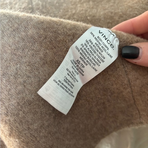 Vince Xs Merino Wool Blend Longline Cardigan in excellent condition. - Picture 8 of 8